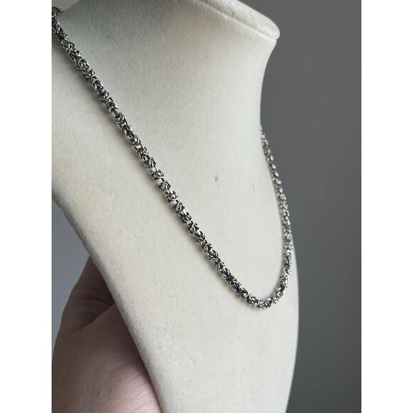 Designer Joielle Sterling Silver 925 Mexico M566 Heavy 16” Necklace Chain - Picture 2 of 10